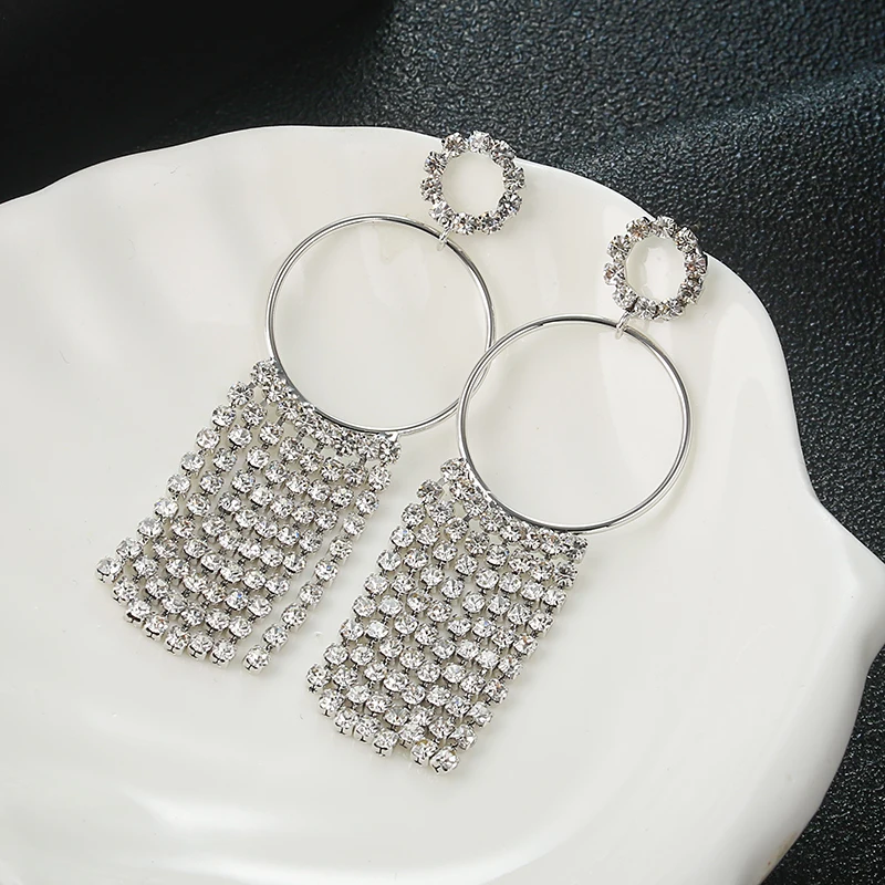 

Fashion Top Quality Long Stud Earrings For Women Gold Color Rock Punk Round Circle Earring Party Gifts Wholesale MG_9835