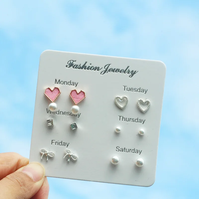 

Miss JQ Women Cute Mixing Acrylic Crystal Small Stud Earrings Sets Girl Child Heart Star Earring Jewelry Party Christmas Gift