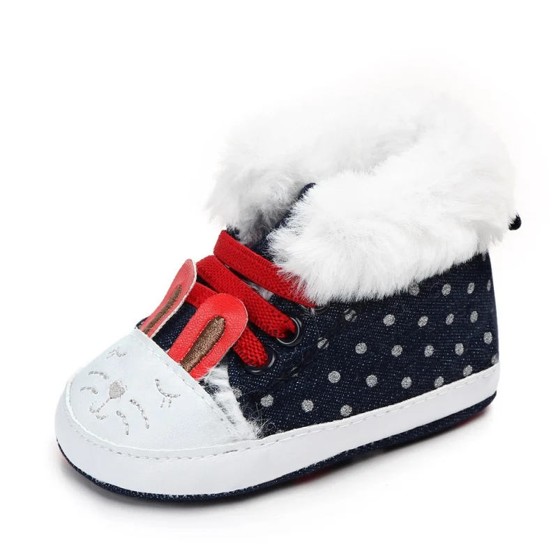 Зимняя бархатная детская обувь для новорожденных девочек обувь для первых шагов теплая русская мультяшная Милая бархатная обувь принцессы