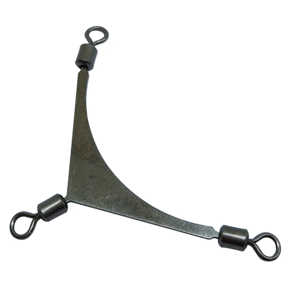 10 pieces/lot 3 way Fishing Rolling pole swivels fishhooks freshwater