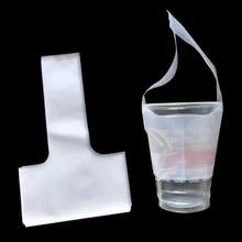 500 шт./лот 12,5*23 см прозрачная Т-образная пластиковая посылка для напитков с одной чашкой, прозрачная кофейная чашка для сока, Упаковочная Сумка