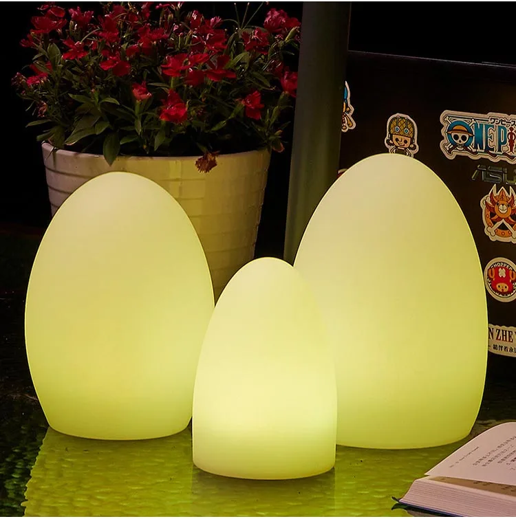 Романтический светодиодный мигающий Настольный светильник, перезаряжаемый 16 цветов, ночник для яиц, вечерние, кофейные, для домашнего декора
