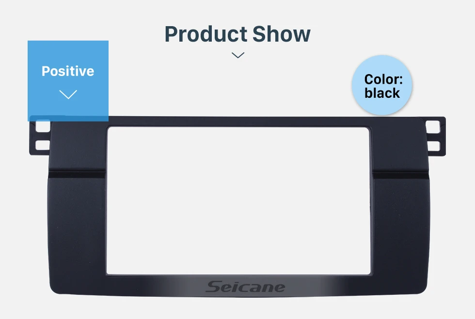 Seicane черный 2Din Автомобиль Радио Рамка для приборной доски компакт-дисков чехлы с футболистами отделка комплект установка приборной панели для BMW 3 серии E46