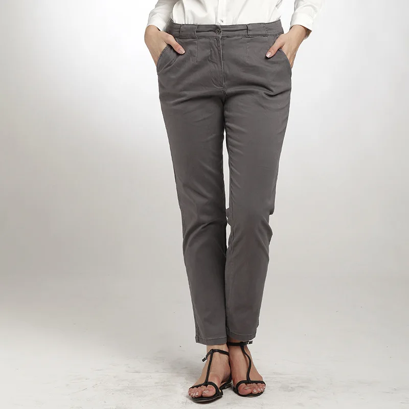 2018 Spring New European American Style Brand Women Leisure Pants Solid