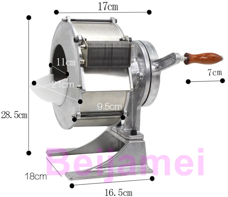 manual slicing machine size