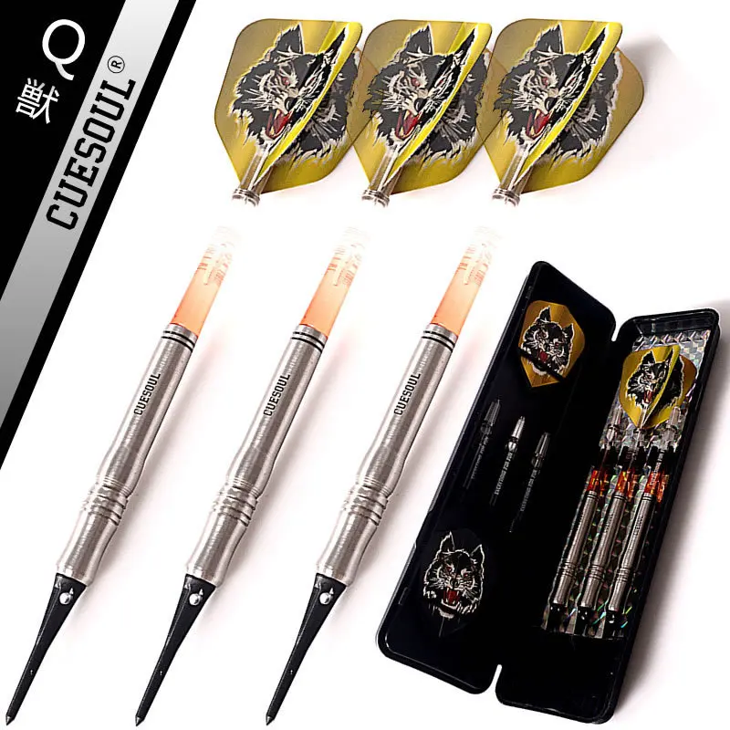 3PCS CUESOUL 18g 14.5cm Tungsten Darts Soft Tip Darts Professional Darts With Nylon Darts Shafts
