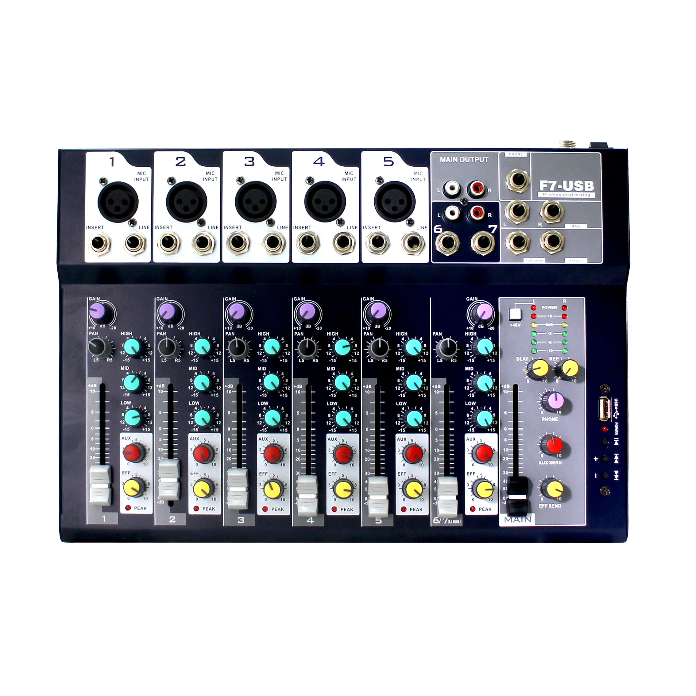 

721043 15 watt 7 channels mini light-weight pa USB mini supporting audio formats, Bluetooth and recording