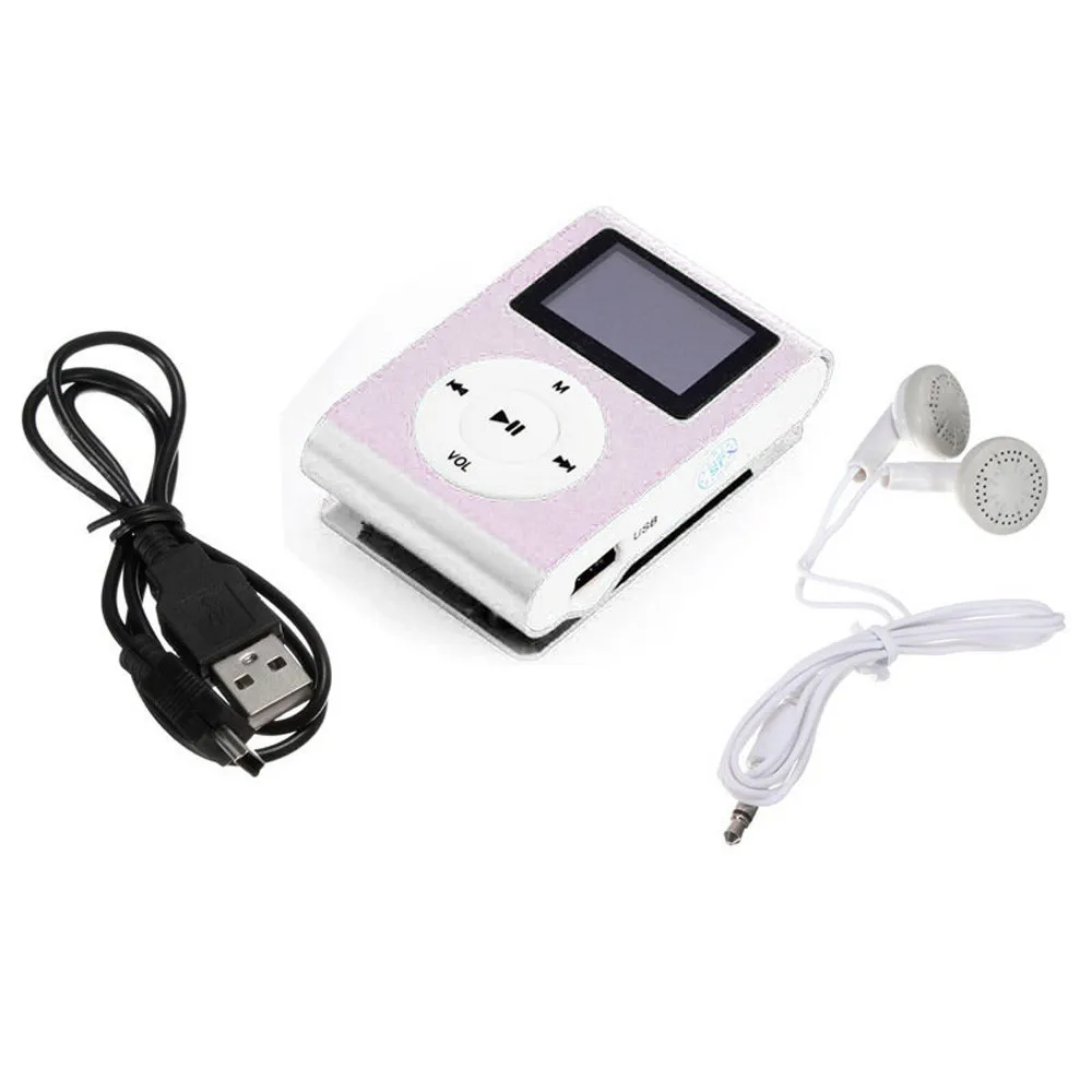 

Mini USB Clip MP3 Player LCD Screen Support 32GB Micro SD TF Card