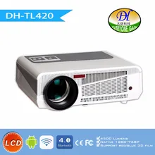 DH-TL420 Newest Dynamic 4500 Lumens Android 4.4 220W LED Full HD Smart Projector 3D led Wifi Multimedia Home Projector 1920*1080