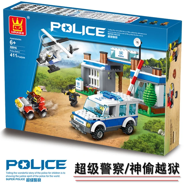 Police Building Block Sets Compatible with lego city forest-police 411 pcs 3D Bricks Educational Hobbies Toys kids _ - AliExpress Mobile