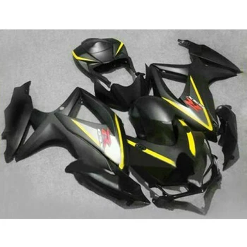 

GSXR 600 GSXR 750 Matte Black w/ Yellow Fairing Injection Bodywork Cowl Cover Kit for 2006-2007 Suzuki GSXR GSX-R 600 750