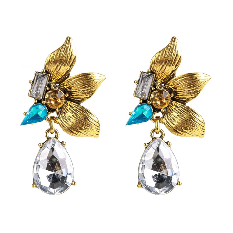 

Fashion Earrings For Bride Women Golden Long Dangle Earrings pendientes za 2018 aretes pendientes de gota best lady za