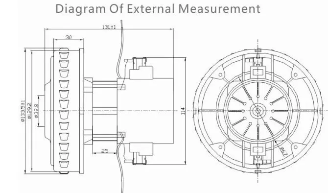 120mm щетка углеродная 1400 Вт Медный двигатель пылесоса 130 мм диаметр