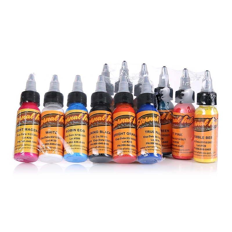 30ml-Tattoo-Ink-Pigment-Set-Kits-Body-Arts-1oz-black-Professinal-Beauty-Permanent-Makesup-Paints