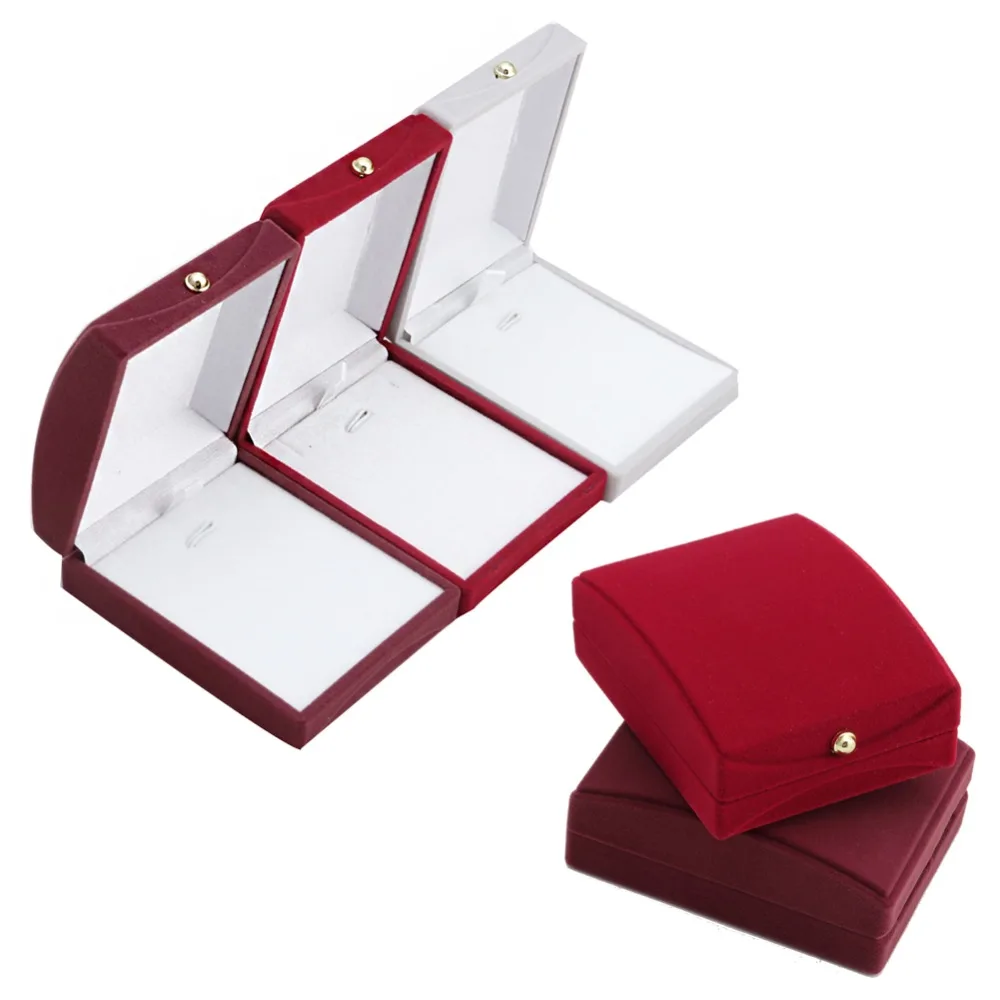 Fashion Velvet Jewelry Case Ring Earring Necklace Pendant Box Giftin