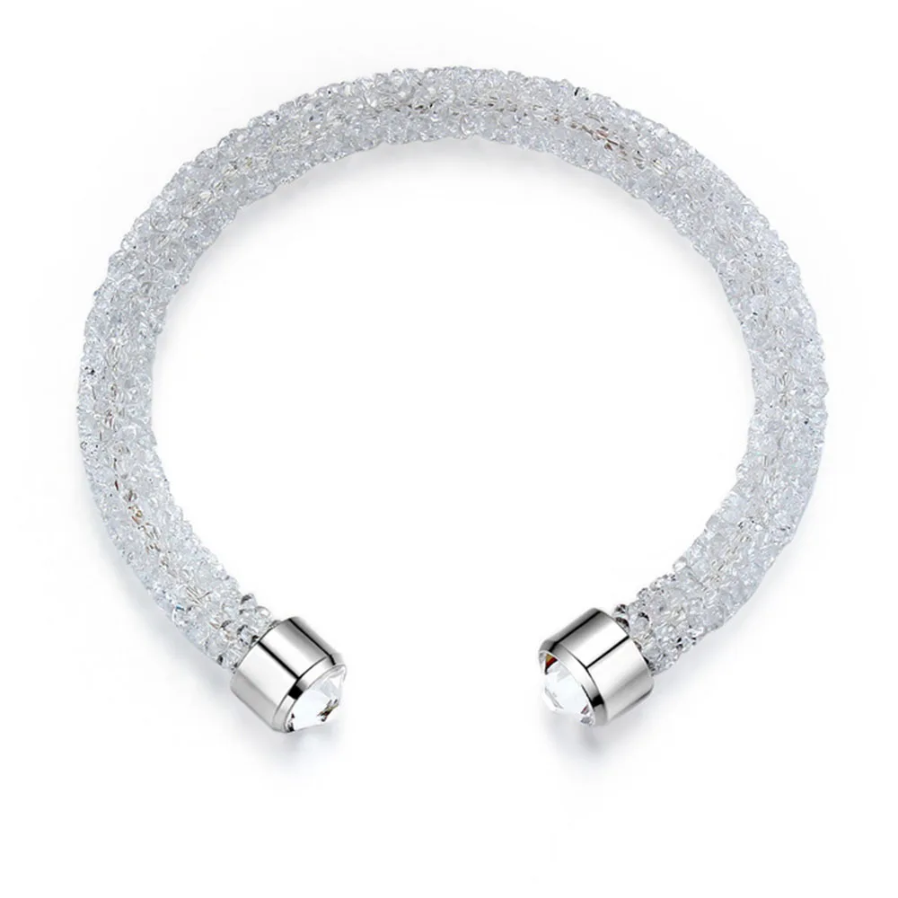 Новинка 2018 очаровательный Браслет манжета с кристаллами Swarovski бижутерия в