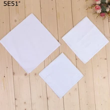 DIY белый платок хлопок /ковка кромка 43 см/много видов применения