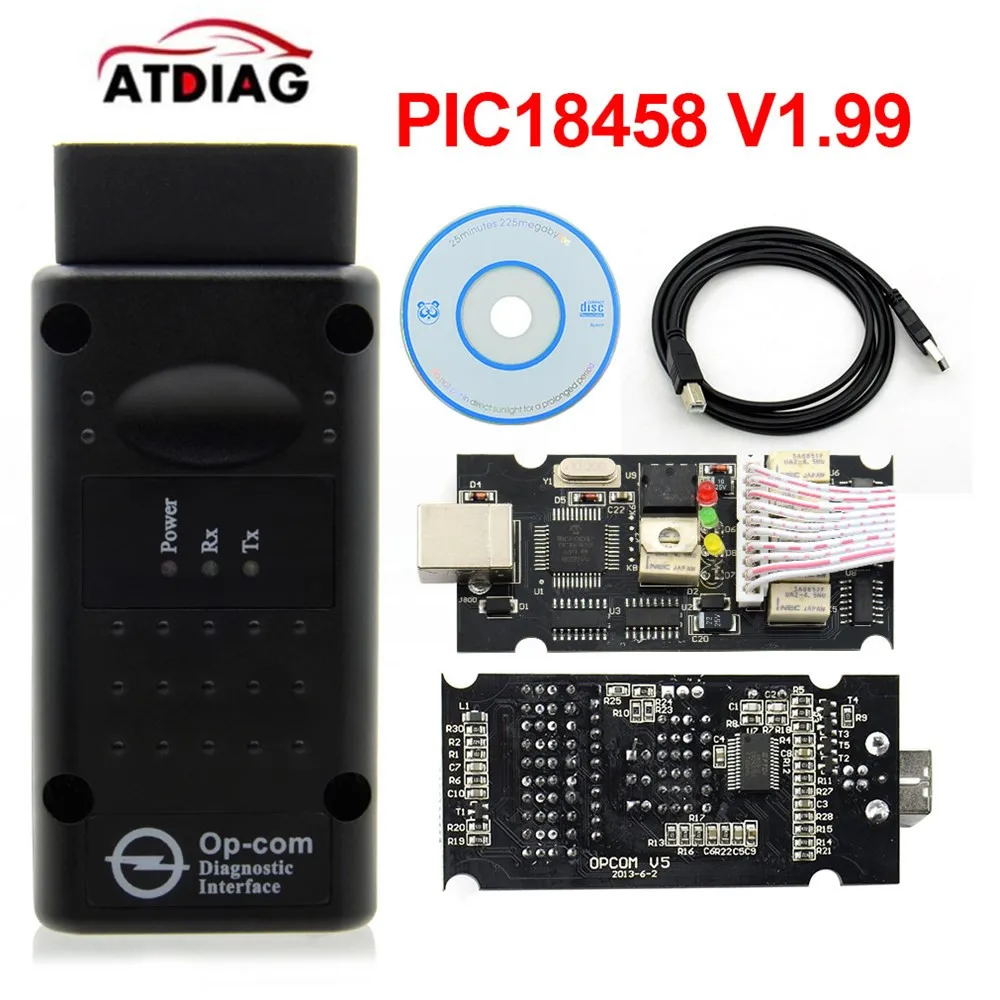 OBD2 OPCOM V1.99 для считывателей кодов O p * el сканер OP COM CANBUS opcom лучше чем elm327