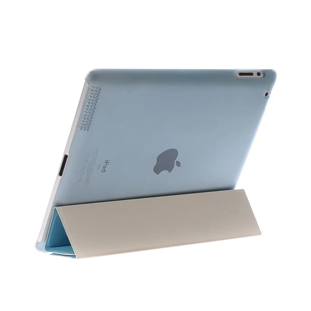 QUWIND ультра тонкий складной чехол из искусственной кожи с кристальной жесткой задней смарт-подставкой для iPad 2 iPad 3 iPad 4 Mini 1 2 3 4 5