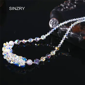 

SINZRY jewelry brilliant crystal handmade chokers necklaces luxury silver glass crysal ball exquisite bridal jewelry