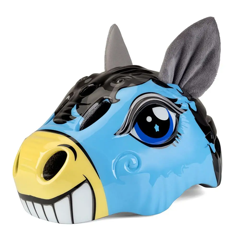 Best Children Bicycle Bike Helmets Cartoon Horse Head Protector Cycling Helmet City Road Bicycle Kid Headpiece For Outdoor Sports