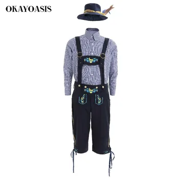 

2017 Men's Oktoberfest Costumes Traditional German Bavarian Beer Male Cosplay Halloween Octoberfest Festival Party Clothes