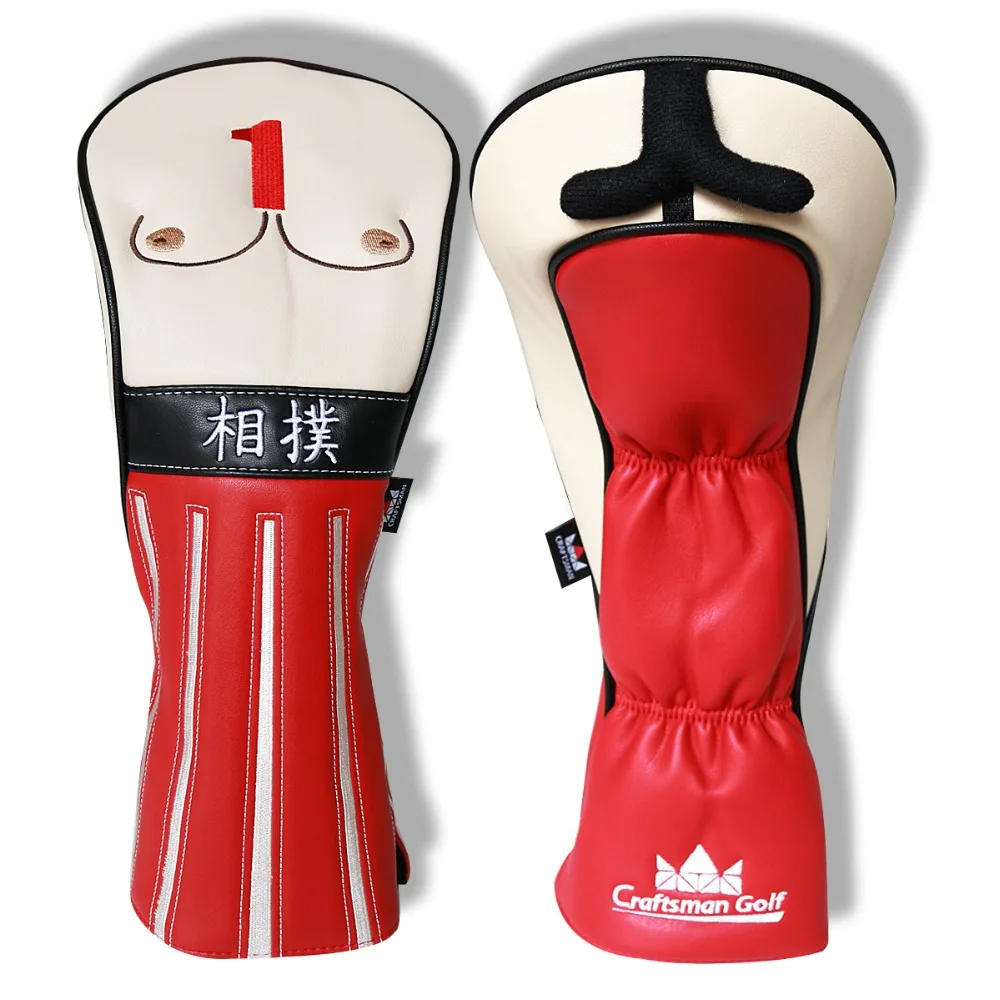 

Craftsman Golf Driver Cover for Golf Clubs Driver Headcover Wood Cover Sumo PU Leather Free Shipping Red