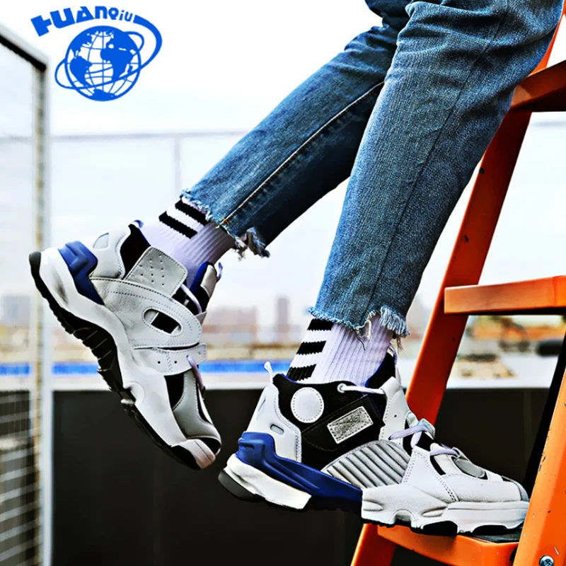 

HUANQIU 2018 autumn/winter new retro old shoes small dirty shoes hip hop street dance shoes breathable shoes men sneakers ZLL618