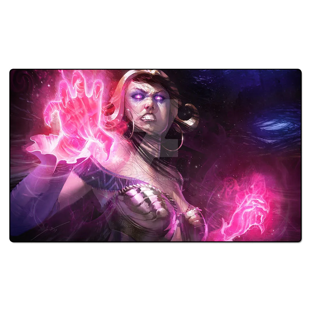 MTG Liliana Vess Playmat /Fantasy/Angry/ Sexy Liliana 35X60CM Magical Playmat  MTG Game Gathering Playmates