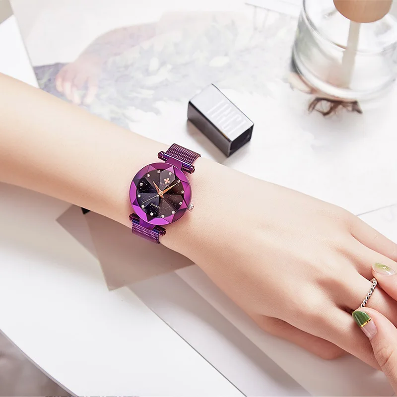 

New WWOOR Brand Women Watches Blue Bracelet Hour Clock Crystal Waterproof Quartz Watch Dress Watch Women Relogio Feminino
