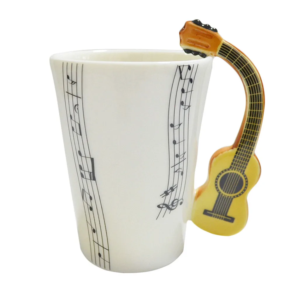 

Cool Coffee Cup Mug 3D Unique Design with Guitar Handle