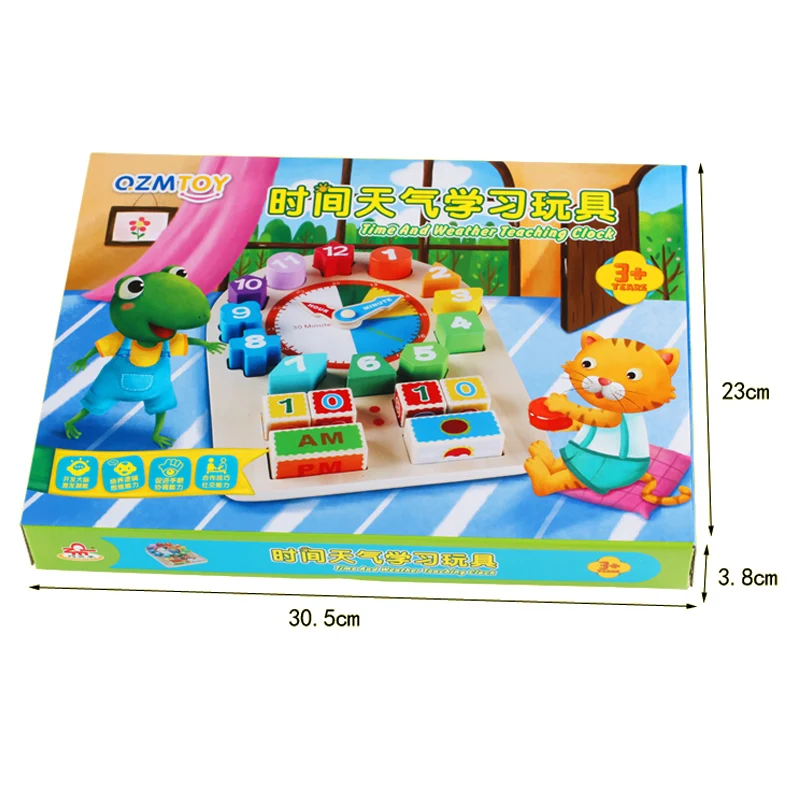 Детская материалы montessori образовательных woodentoys для детей Многофункциональный времени и ли лист часы календарь oyuncak