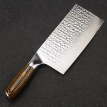 

7 inch Kitchen Knives Damascus Steel Cleaver Japanese Chef Multifunction 7cr17 Stainless Steel Meat Chopping Cutter Cooking
