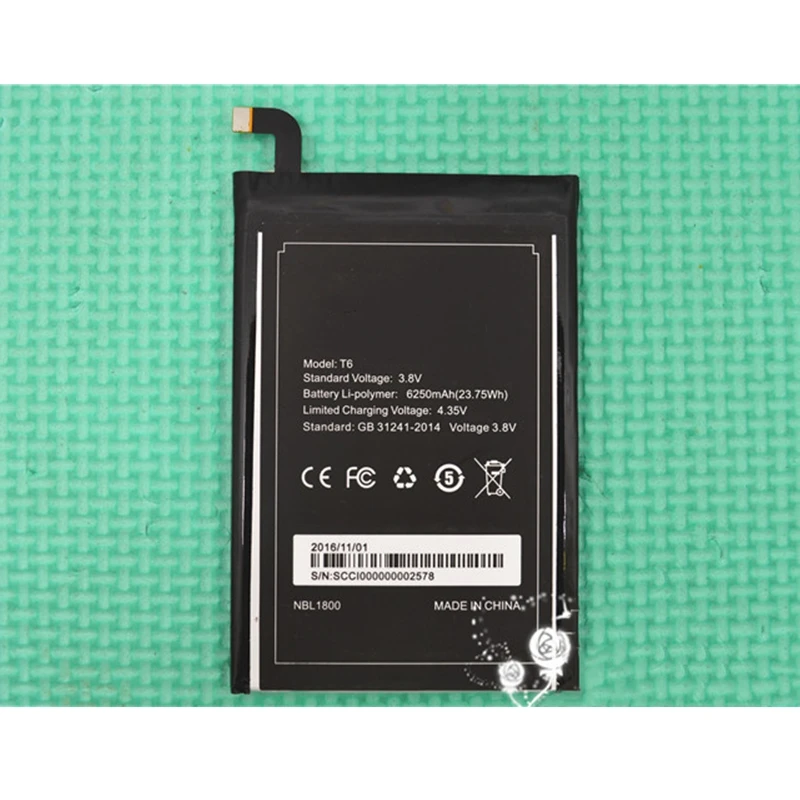 

Rush Sale Limited Stock Retail 6290mAh New Replacement Battery For Doogee T6 Homtom HT6 High Quality
