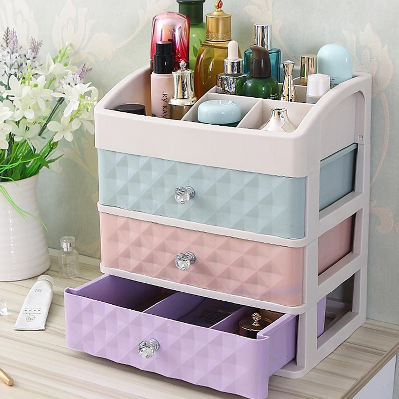  Multilayer Drawer Makeup Organizer Women Fashion Cosmetics Jewelry Lipstick Collection Holder Deskt