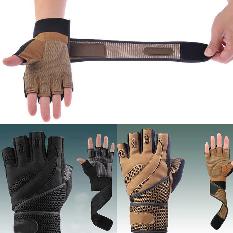 Fitness Gloves Gym Body Building Training Gloves Sports Equipment Weight lifting Workout Exercise Breathable Wrist Wrap Gloves