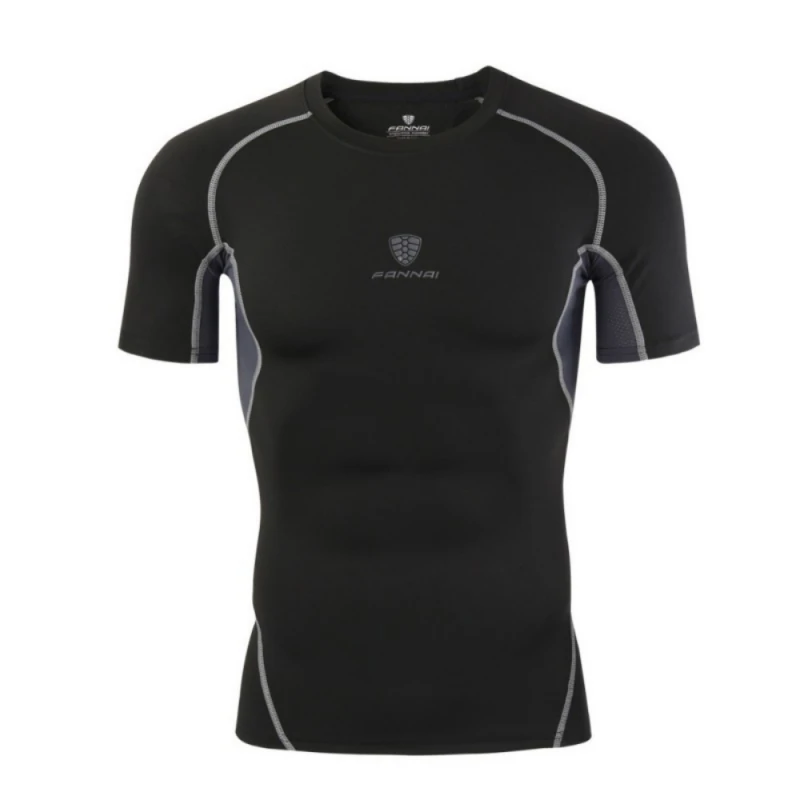 

New Men's Cool Dry Compression Baselayer Short Sleeve T Shirts Quick Dry T-shirt Fast Drying For High Elastic Training