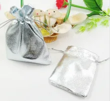 200 unids 13*18 cm bolso de lazo bolsas de mujer de la vendimia de Plata para Wed/Partido/de La Joyería/de la Navidad/bolsa de Envasado Bolsa de regalo hecho a mano diy