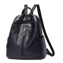 Dual Shoulder Bag Woman 2019 New Chao Fashion Baitao Personality Leisure Bag Pu Soft Leather Backpack Travel Backpack Dual Shoulder Bag Woman 2019 New Chao Fashion Baitao Personality Leisure Bag Pu Soft Leather Backpack Travel Backpack