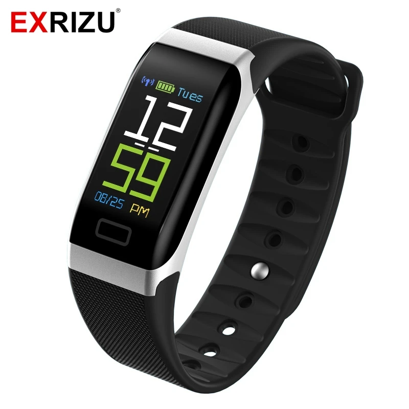 

EXRIZU R7 Men Women Smart Bracelet Life Waterproof Smart Wristband Heart Rate Monitor Band Blood Pressure USB Charge Alarm Clock