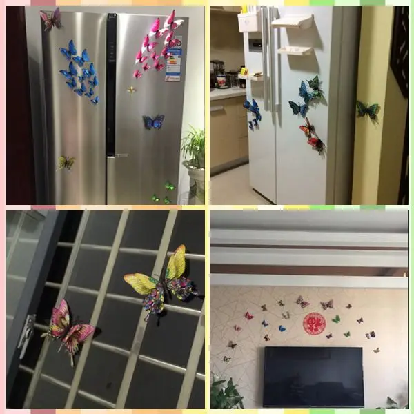 3D Butterfly fridge magnet home decoration 5pcs - Customer Showcase 1