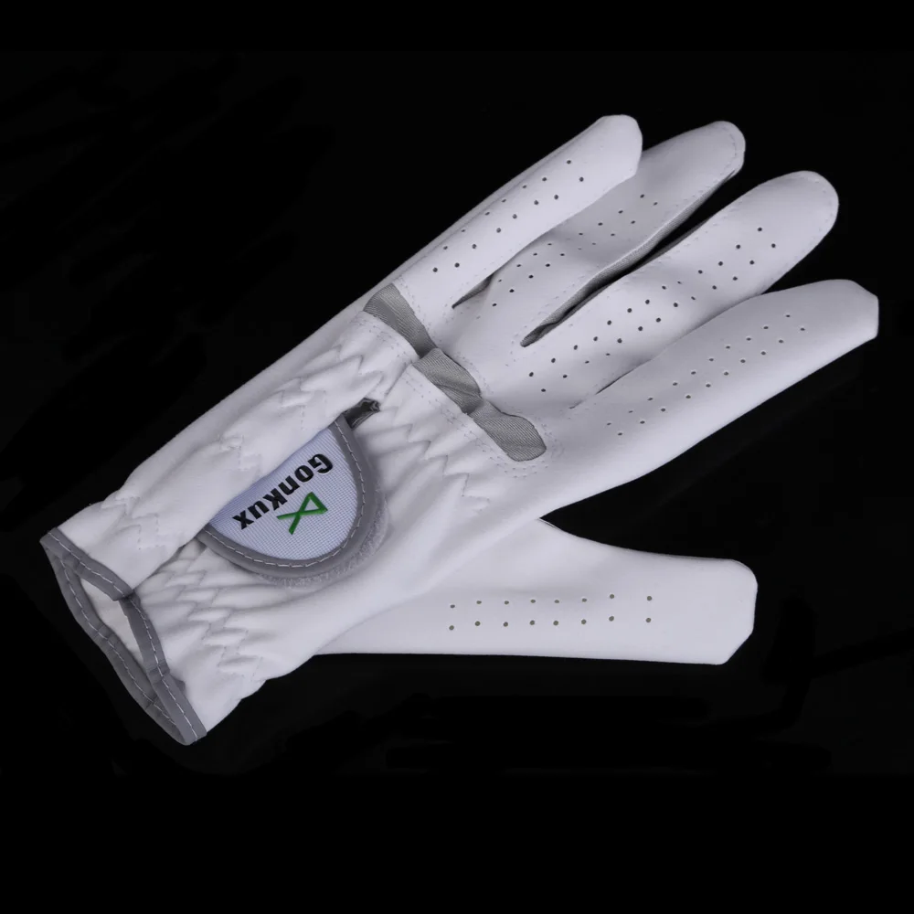 

Breathable Left Hand Golf Glove Super Fine Cloth Soft White Glove Professional Sweat Absorb Golf Glove with Breathable Holes