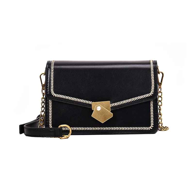 Small bag new fashion simple single shoulder bag Korean version of the joker chain slant body bag trend