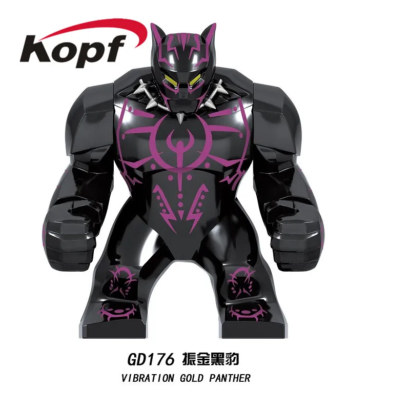 

Single Sale Batman Building Blocks Plastics Bricks Former Panther Vibration Gold Panther Figures Gift Toys For Children GD176