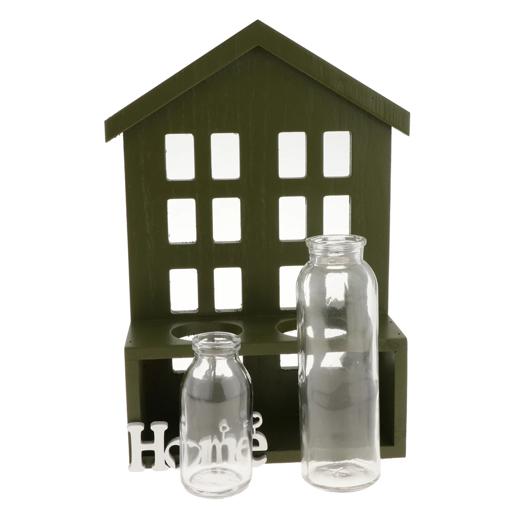 Glass Hydroponic Planter Pot Flower Vase Container Holder Rack Window Hanging Basket