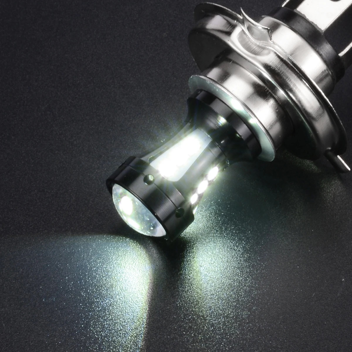 Mayitr 1PC H4 Universal 6500K Motorcycle Headlight Head Light Lamp 3030 LED Bulb Hi-Lo Beam Wireless Direct Install For Yamaha