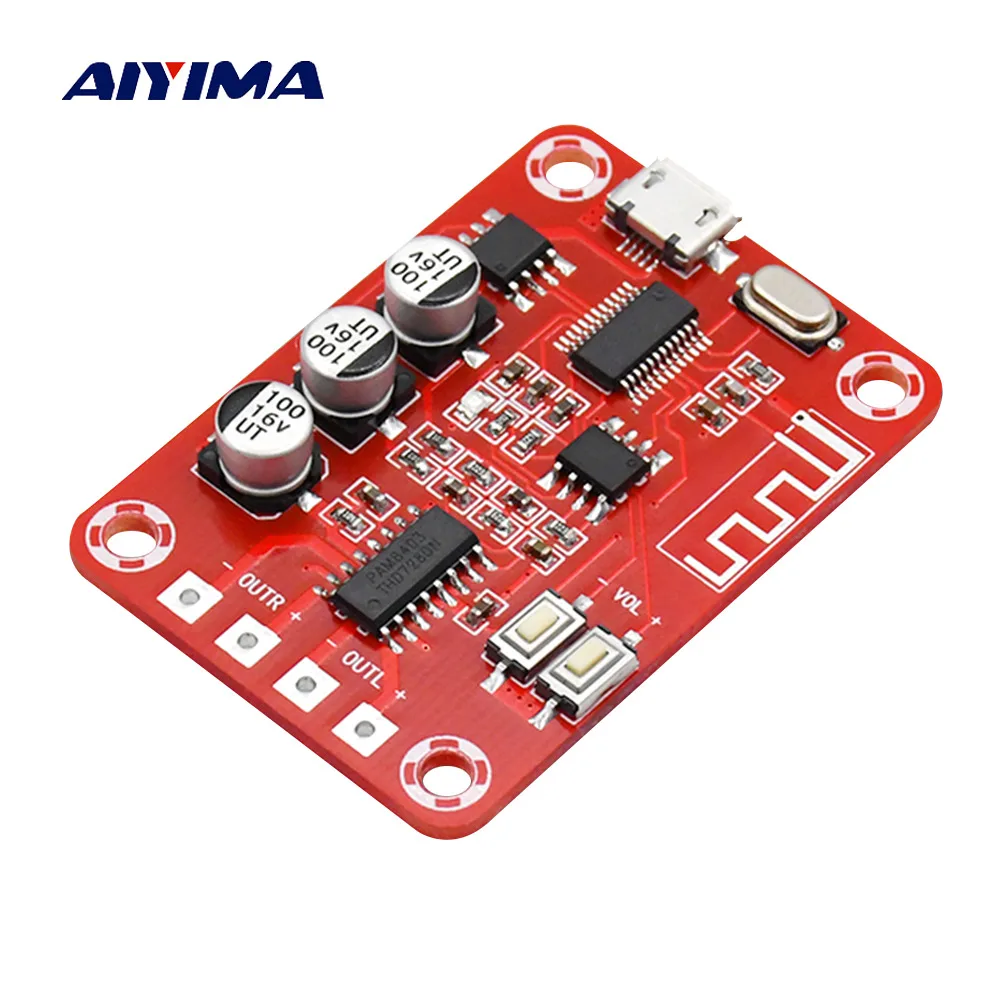 AIYIMA 5 Вт* 2 Bluetooth усилитель аудио Плата стерео Bluetooth декодер 4,2 приемник без потерь ЦАП DIY модифицированный беспроводной динамик