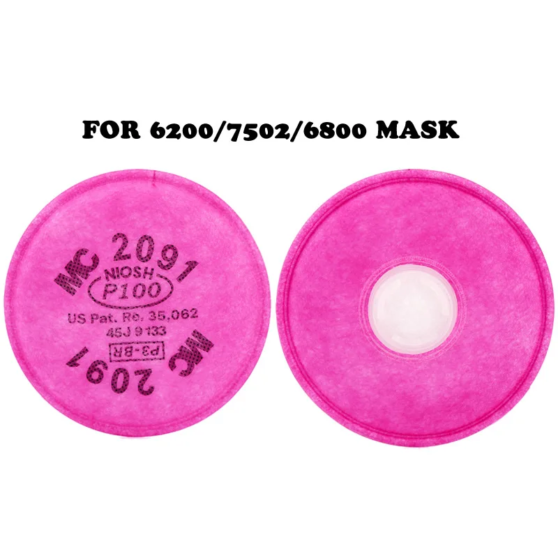 

New 2-4pcs/pack 2091 P100 Cotton Filters Replaceable Dust Filters For 6200/7502/6800 Dust Mask Accessories