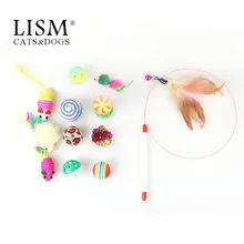 

12 Pieces/Set Cat Feather Toys Interactive For Pets Products Bite Resistance Katten Kitten Kat Rabbit Supplies Cheap-toys