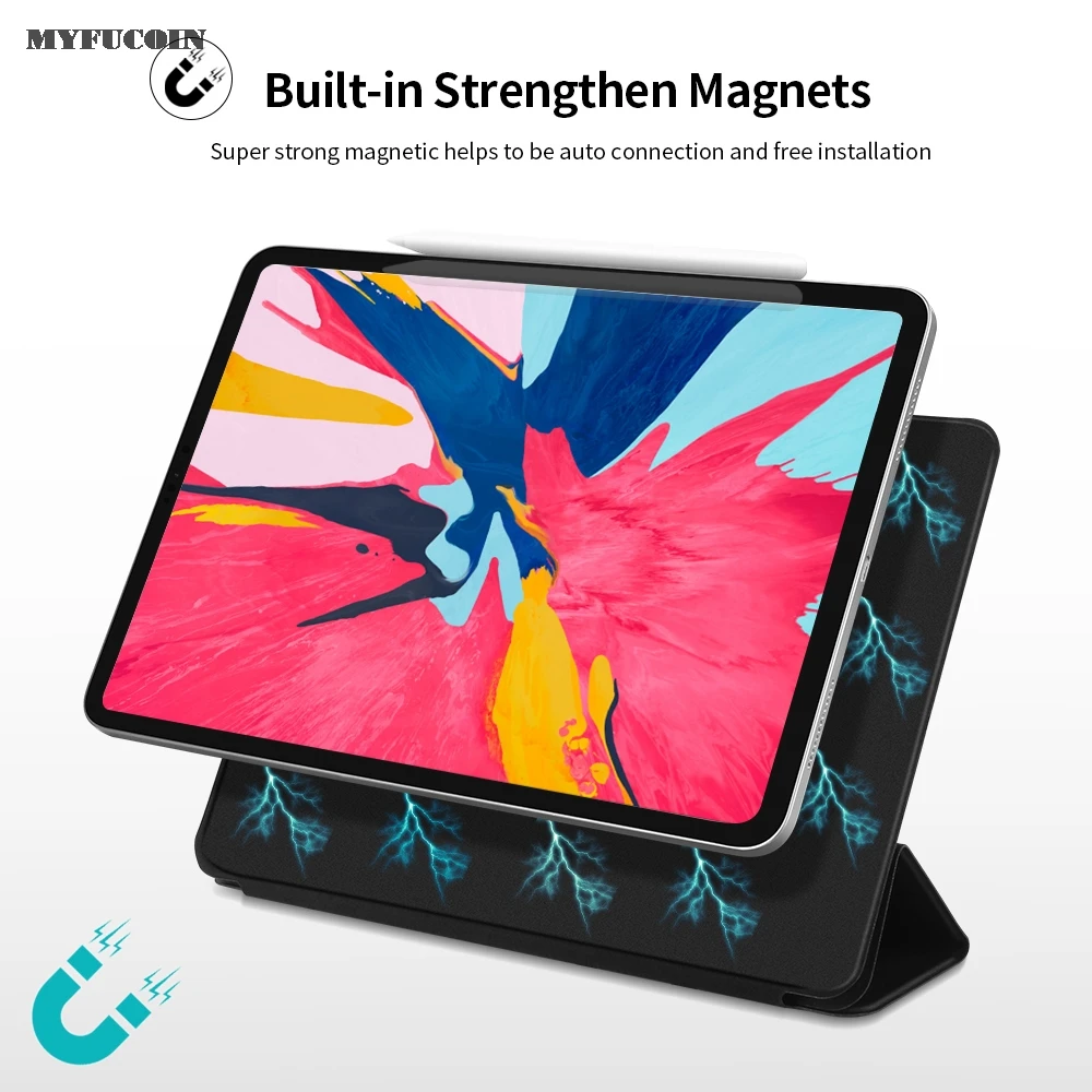 

For iPad Pro 12.9" 2018 Ultra Slim Magnetic Case Cover PU Leather Cover Smart Cover for iPad 12.9 inch 2018 official case